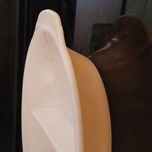 468 FIRE KING Peach Lustre Divided Oval Baking Casserole Dish